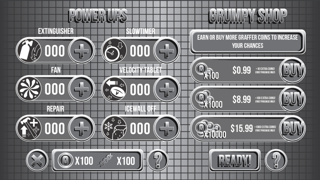 Grumpy Gaffer grayscale sprite plus coloring shader result